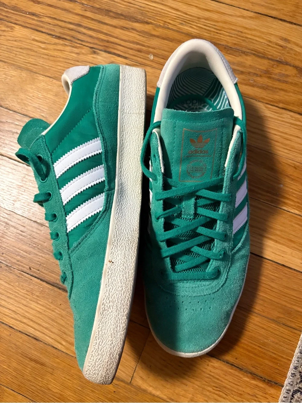 adidas Green Suede Low-Top Sneakers